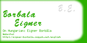 borbala eigner business card